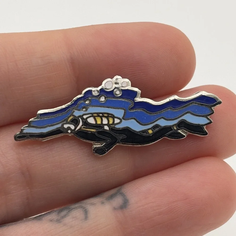 Vintage‎ Mafco Scuba Diver Underwater Lapel Hat Pin